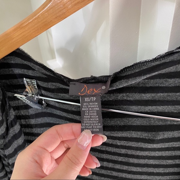 DEX Gray Black Thin Open Cardigan with Hood - Picture 4 of 7